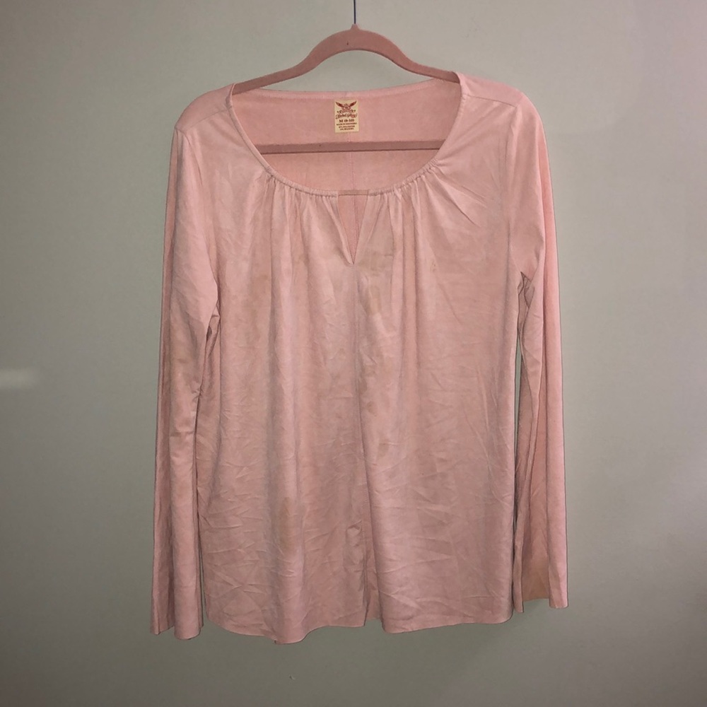 Pink Soft Log Sleeve Blouse